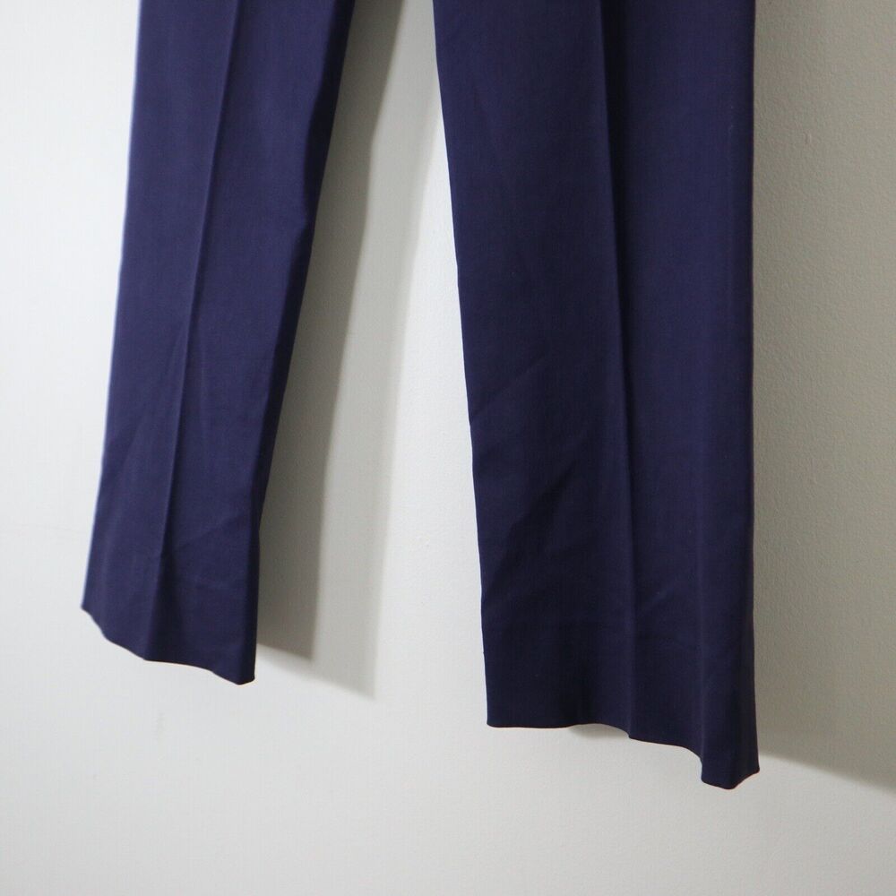 Piazza Sempione IT 46 US 10 High Rise Pants Straight Leg Blue Stretch Cotton - Picture 9 of 9